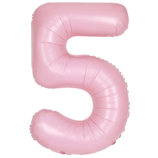 Pastel Matte Pink Foil 5 Balloon 86cm