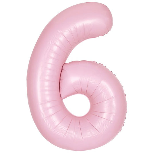 Pastel Matte Pink Foil 6 Balloon 86cm