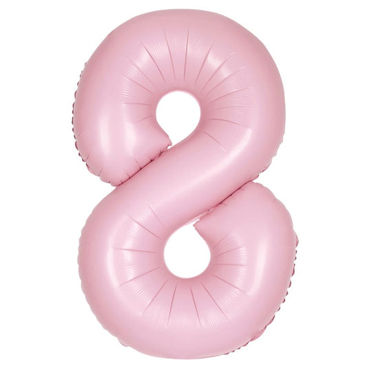 Pastel Matte Pink Foil 8 Balloon 86cm