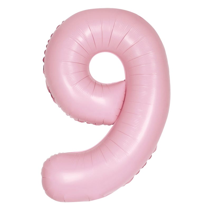 Pastel Matte Pink Foil 9 Balloon 86cm