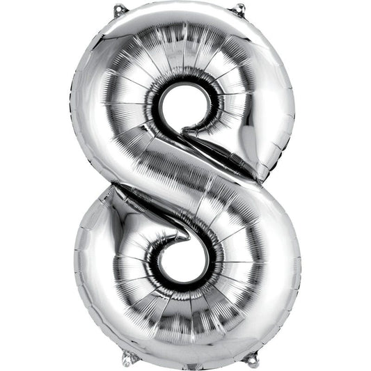 Silver Foil 8 Balloon 86cm