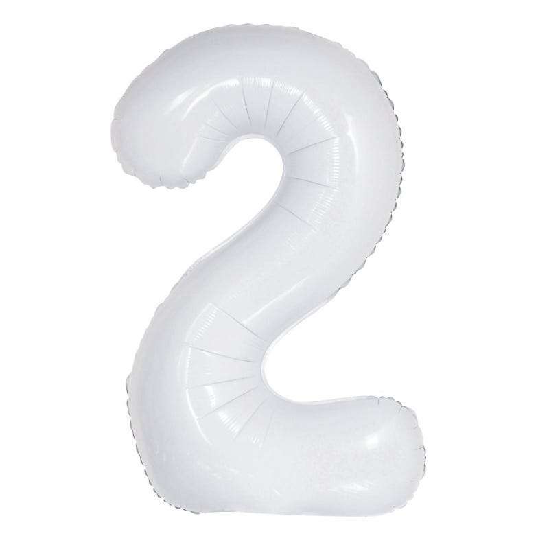 White Foil 2 Balloon 86cm