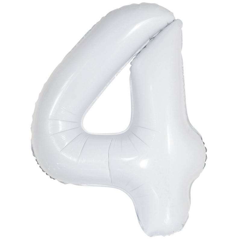 White Foil 4 Balloon 86cm