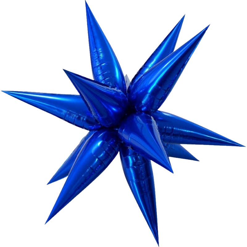 Royal Blue Starburst Foil Balloon 70cm