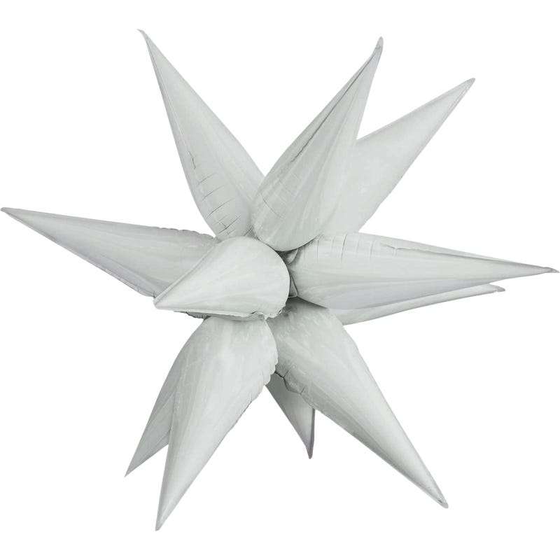 White Starburst Foil Balloon 70cm