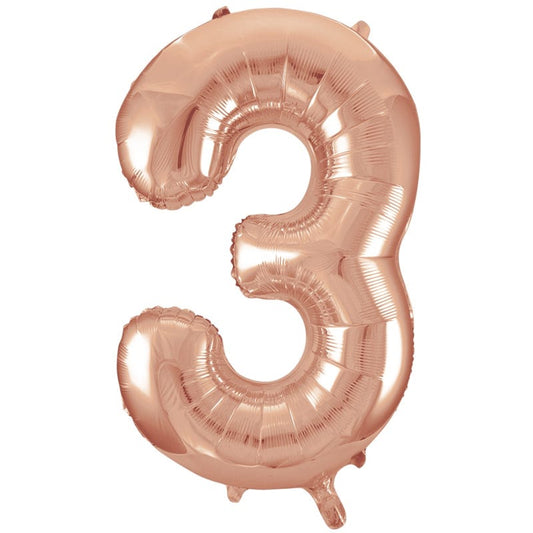 Rose Gold Foil 3 Balloon 86cm