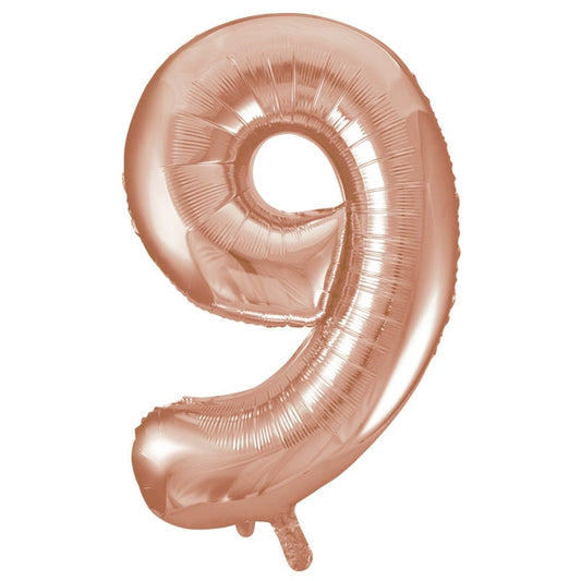 Rose Gold Foil 9 Balloon 86cm