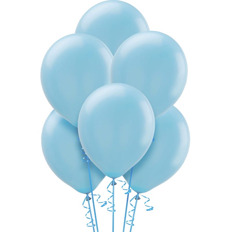 Light Blue Balloons 30cm Round (Pack of 100)