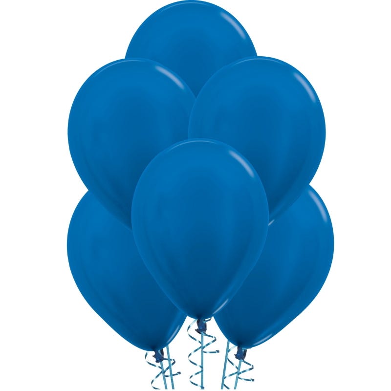 Metallic Blue Balloons 30cm Round (Pack of 25)