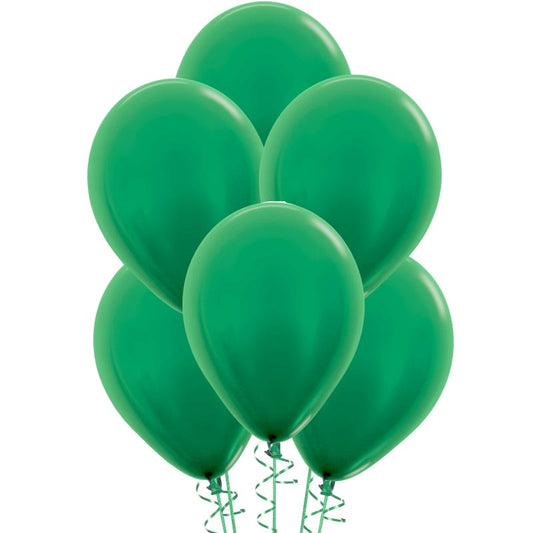 Green Metallic Balloons 30cm Round (Pack of 25)