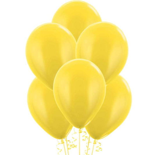 Yellow Metallic Balloons 30cm Round (Pack of 25)