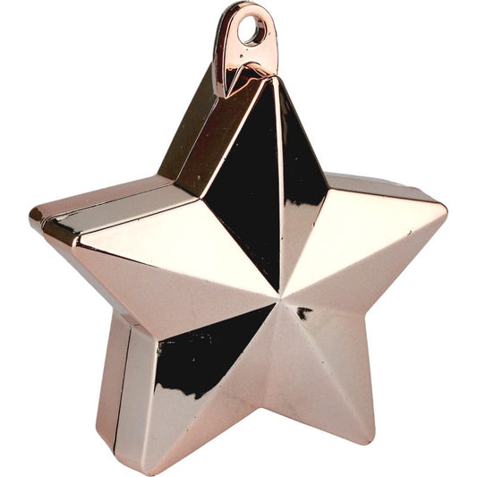 Metallic Rose Gold Star Balloon Weight