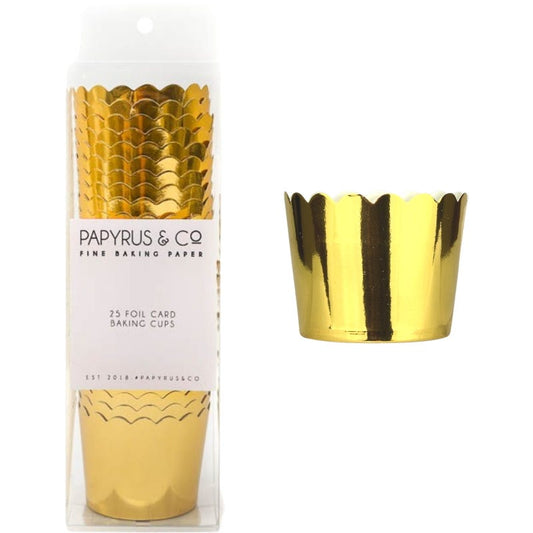 Papyrus & Co Gold Foil Card Baking Cups (Pack of 25)