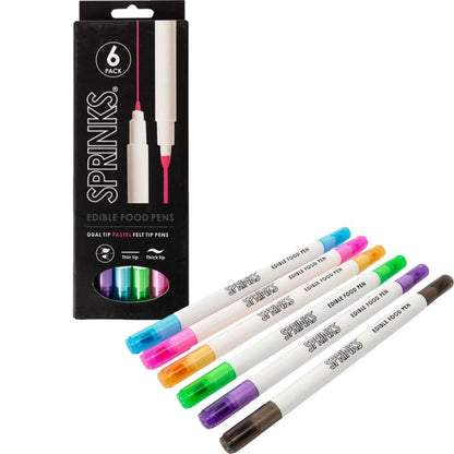 Sprinks Edible Food Pen Set Pastel Colours (Pack of 6)