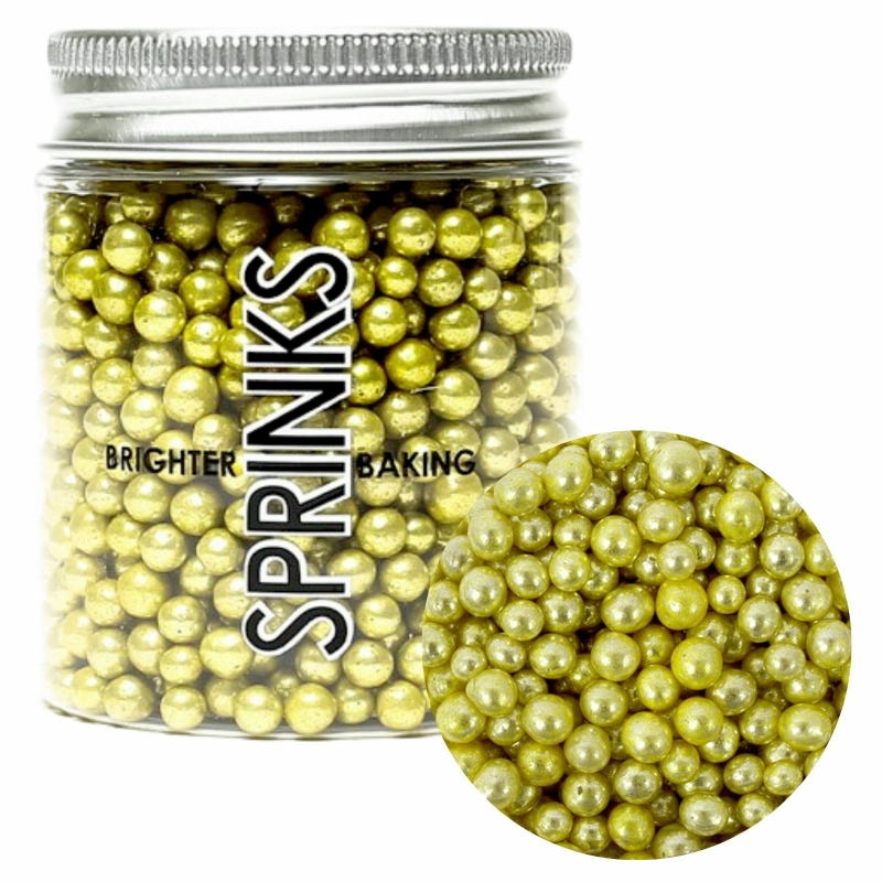 Sprinks Metallic Gold Cachous 4mm (85g)