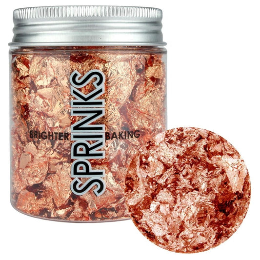 Sprinks Rose Gold Leaf Flakes (2g)