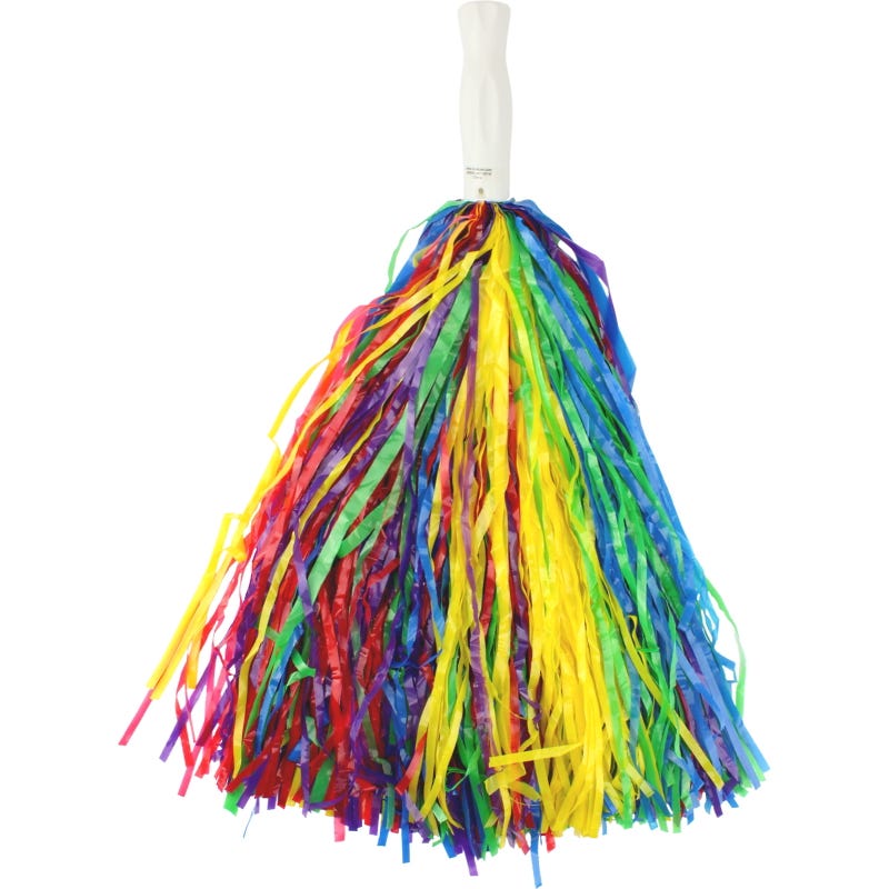 Rainbow Plastic Pom Pom (1 Piece)