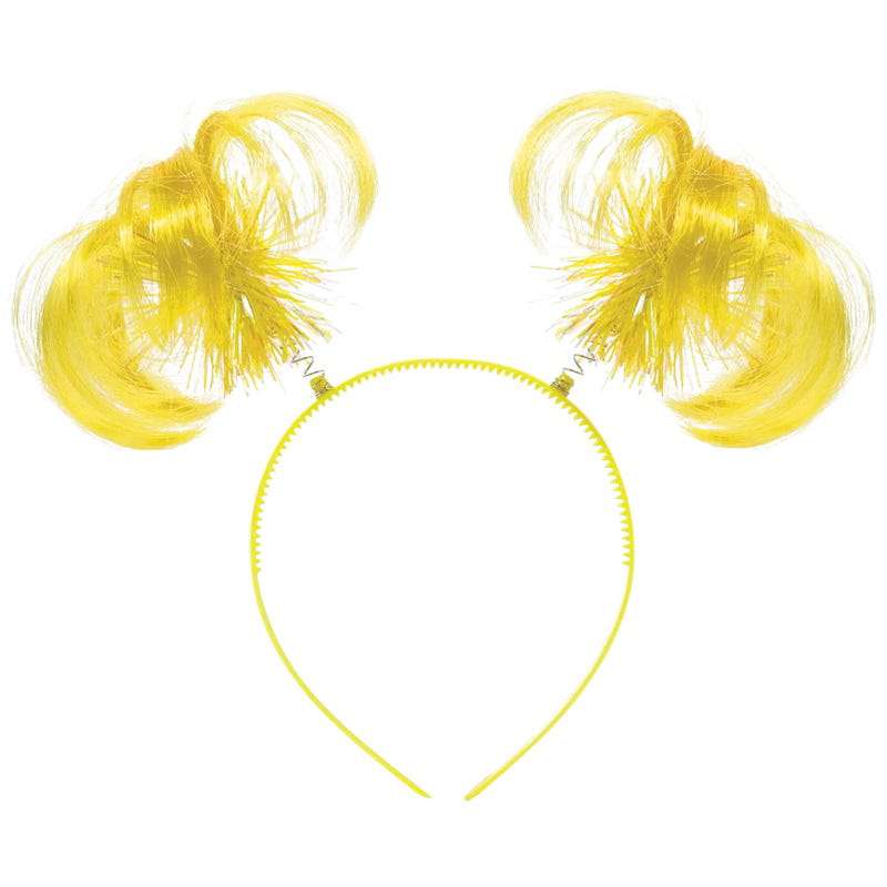 Yellow Ponytail Headbopper with Tinsel