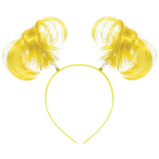 Yellow Ponytail Headbopper with Tinsel