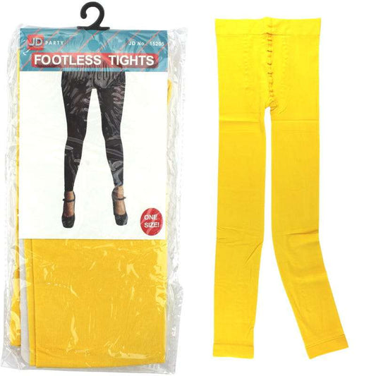 Yellow Footless Tights (1 Pair)