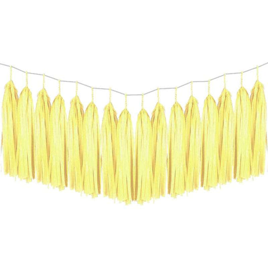 Yellow Tissue Paper Tassel Garland Kit
