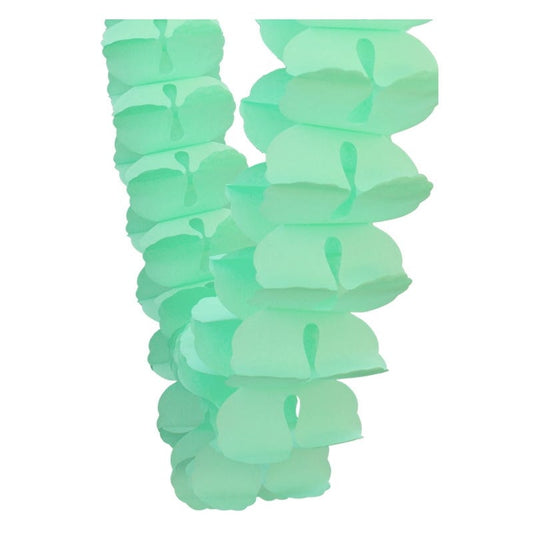 Mint Tissue Paper Honeycomb Garland (4m)