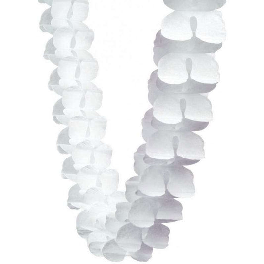 White Tissue Paper Honeycomb Garland (4m)