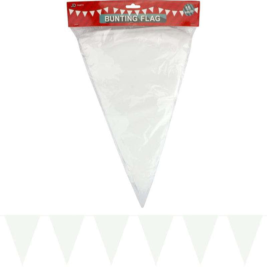 White Fabric Flag Banner (6.3m)