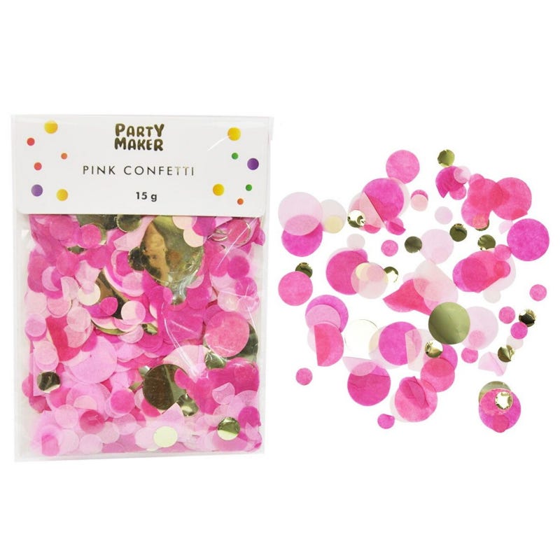 Pink & Gold Assorted Confetti Circles