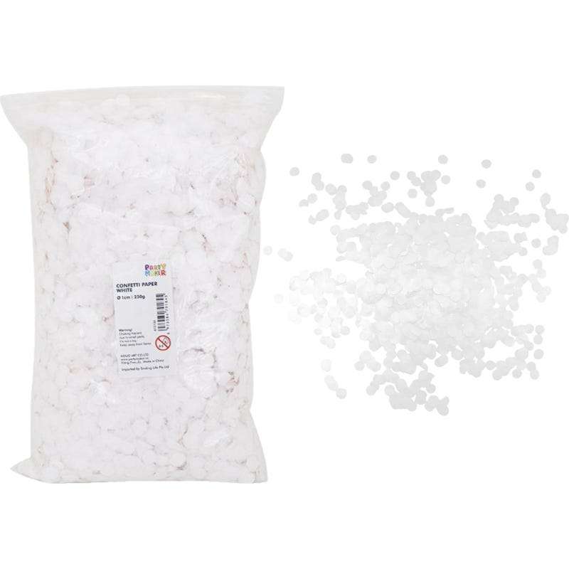 White Tissue Confetti 1cm (Bulk Pack of 250g)