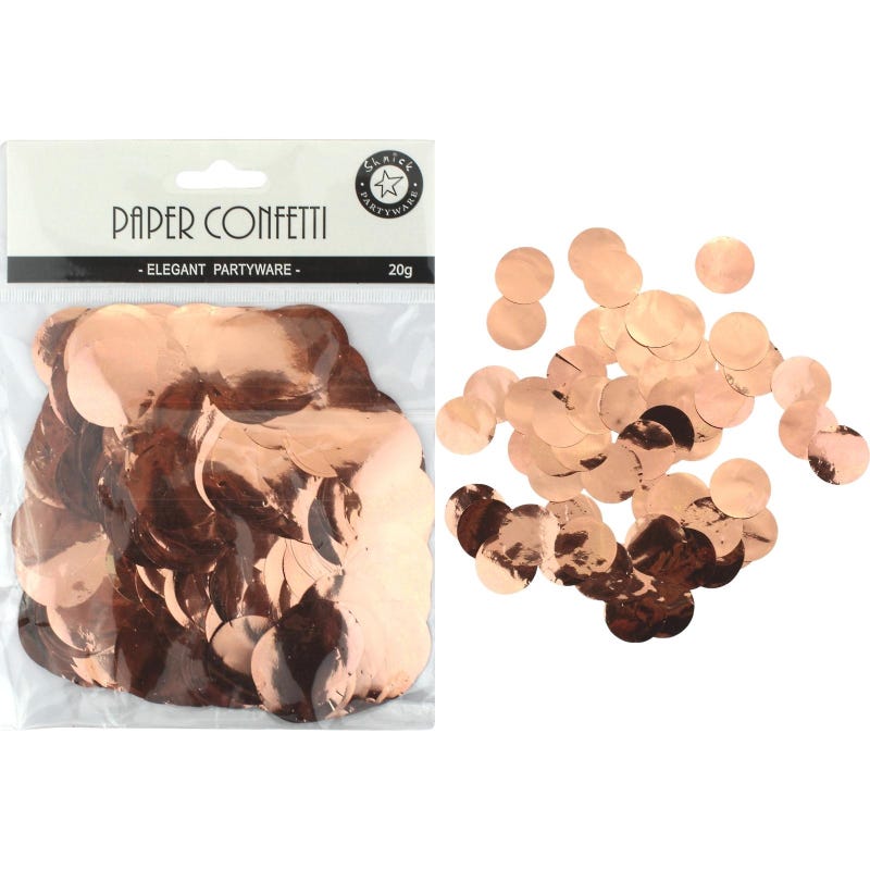 Rose Gold Foil Confetti Dots 2.5cm (20g)