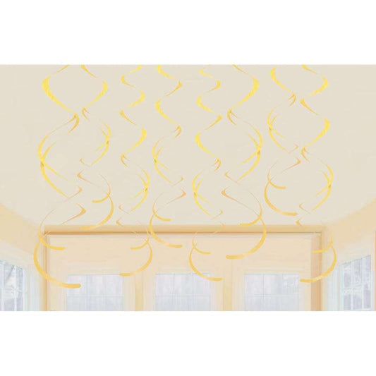 Yellow Swirls (Pack of 8)