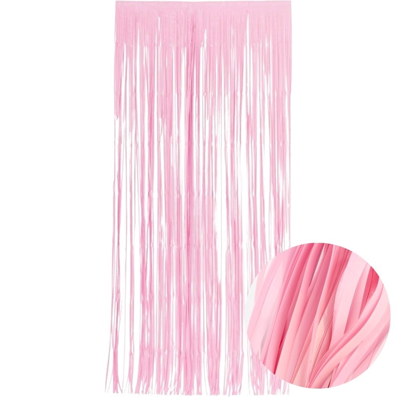 Pink Plastic Door Curtain 90cm x 200cm