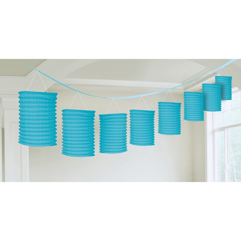 Paper Lantern Garland Caribbean Blue