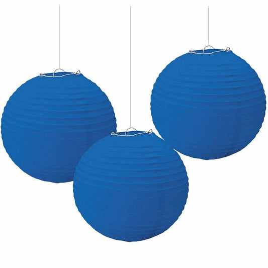 Royal Blue Paper Lanterns (Pack of 3)