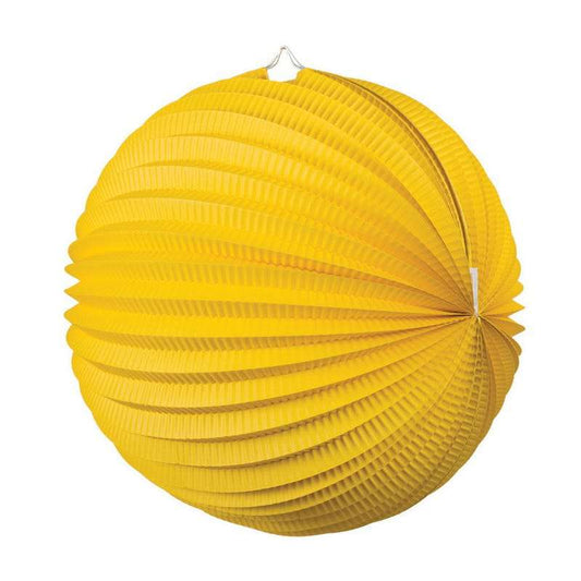 Yellow Accordion Paper Lantern 25cm