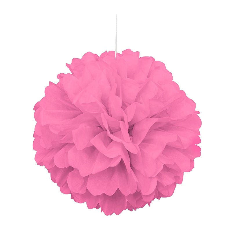 20cm Tissue Paper Puff Ball Pink