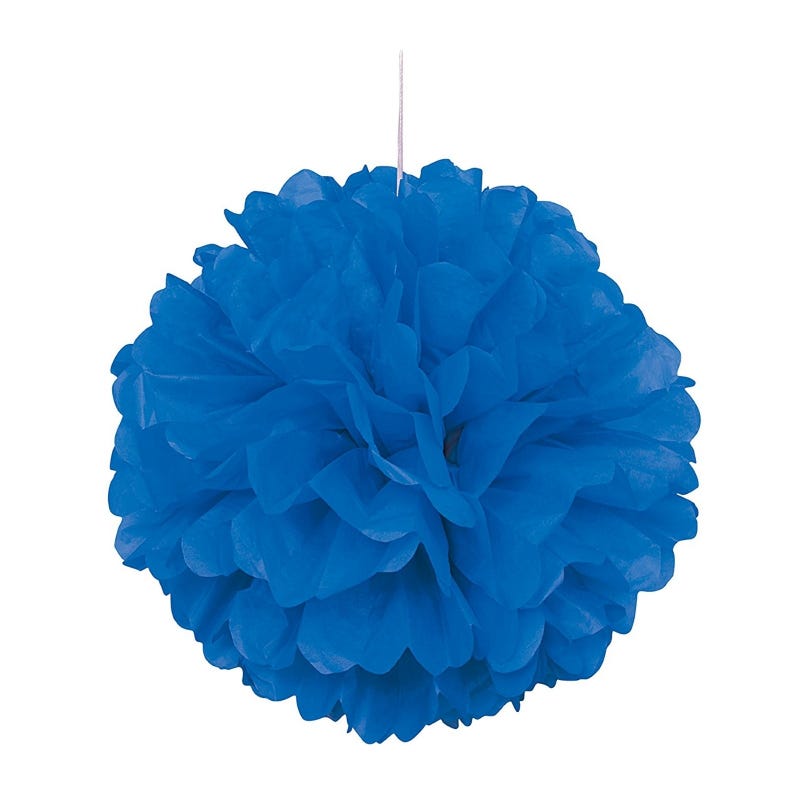 20cm Tissue Paper Puff Ball Royal Blue