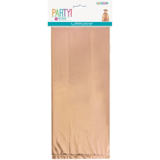 Rose Gold Cellophane Treat Bags (Pack of 10)