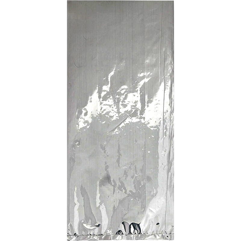 Silver Plastic Lolly/Treat Bags (Pack of 25)