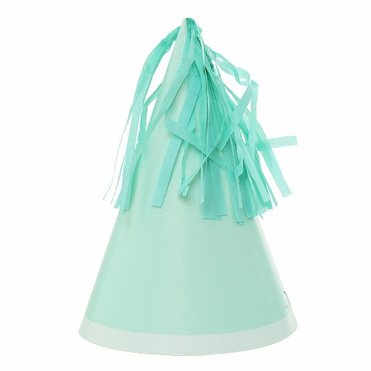 Pastel Mint Green Tassel Topper Party Hats (Pack of 10)