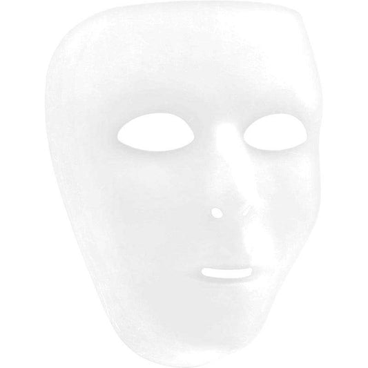 White Plastic Full Face Mask