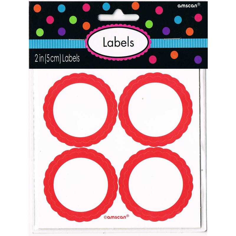 Red Favour Labels (Pack of 20)