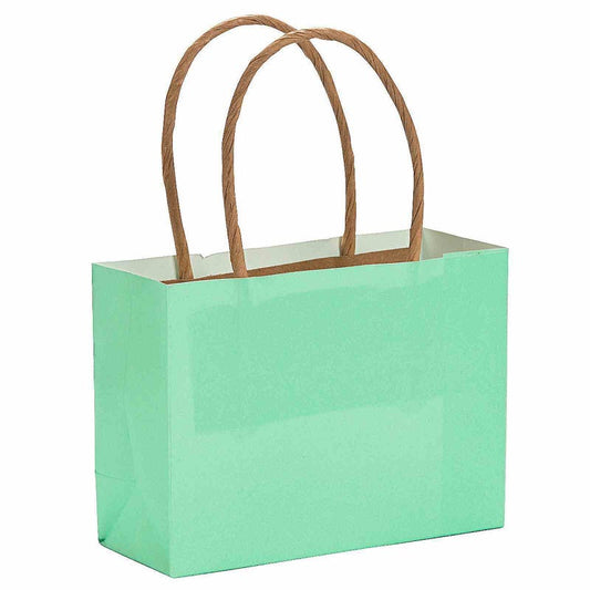 Mint Green Small Paper Favour Bags (Pack of 12)