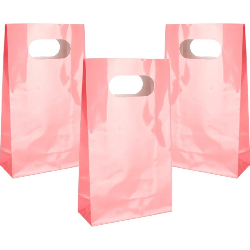 Neon Coral Paper Lolly/Treat Bags (Pack of 6)