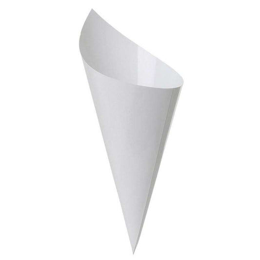 White Paper Snack Cones (Pack of 10)