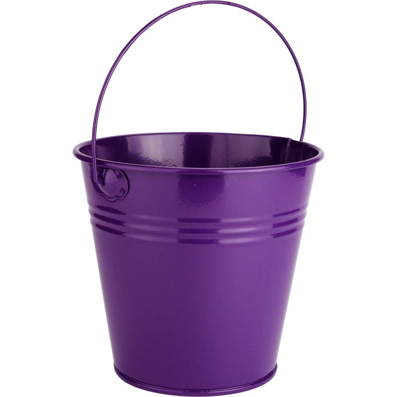 Purple Metal Favour Bucket 12cm