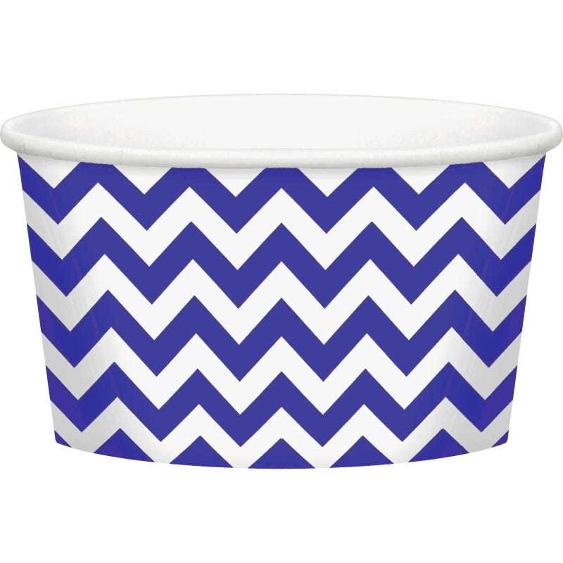 Royal Blue Chevron Paper Treat Cups (Pack of 20)