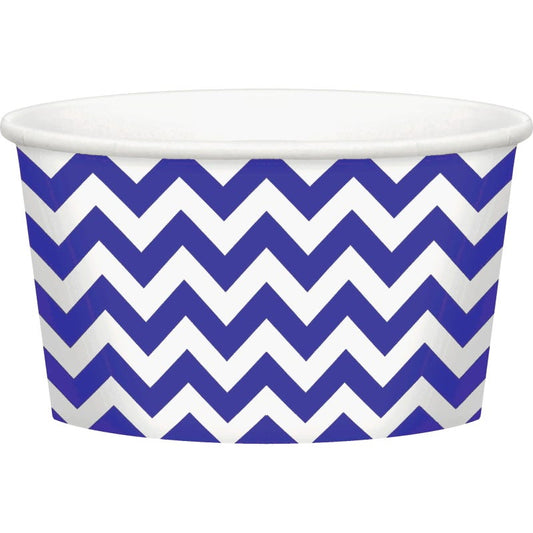 Royal Blue Chevron Paper Treat Cups (Pack of 20)