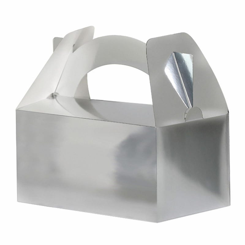 Silver Metallic Lolly/Treat Boxes (Pack of 5)